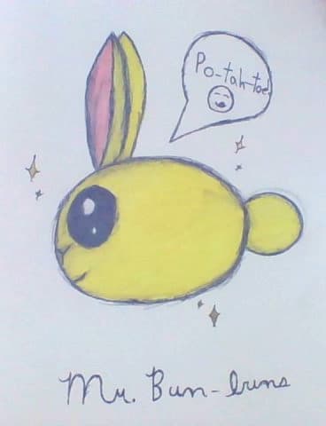 Jasper Raccoon’s drawing of Mr. Bun-Buns