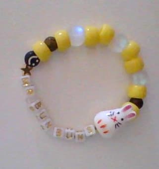 Jasper Raccoon's Mr. Bun-Buns bracelet